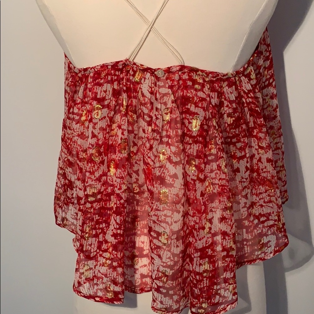 💘 Isabel Marant Silk & Gold metallic top